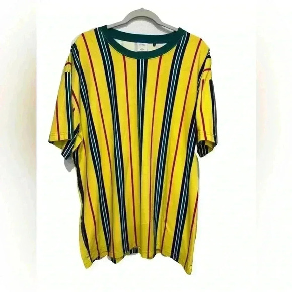 Urban Outfitters Men’s Multi Colored Striped Dad Tee Size Large - Picture 1 of 5